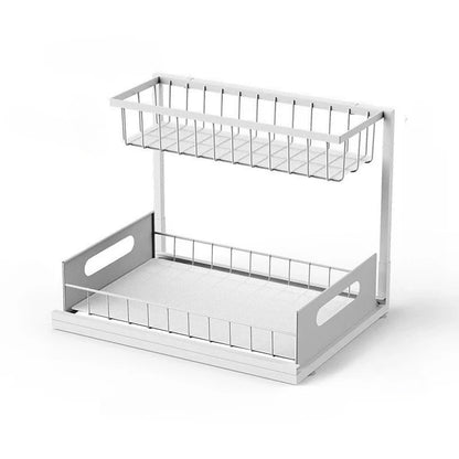 Metall-Organizer unter Spüle 2-Ebenen Rostfrei
