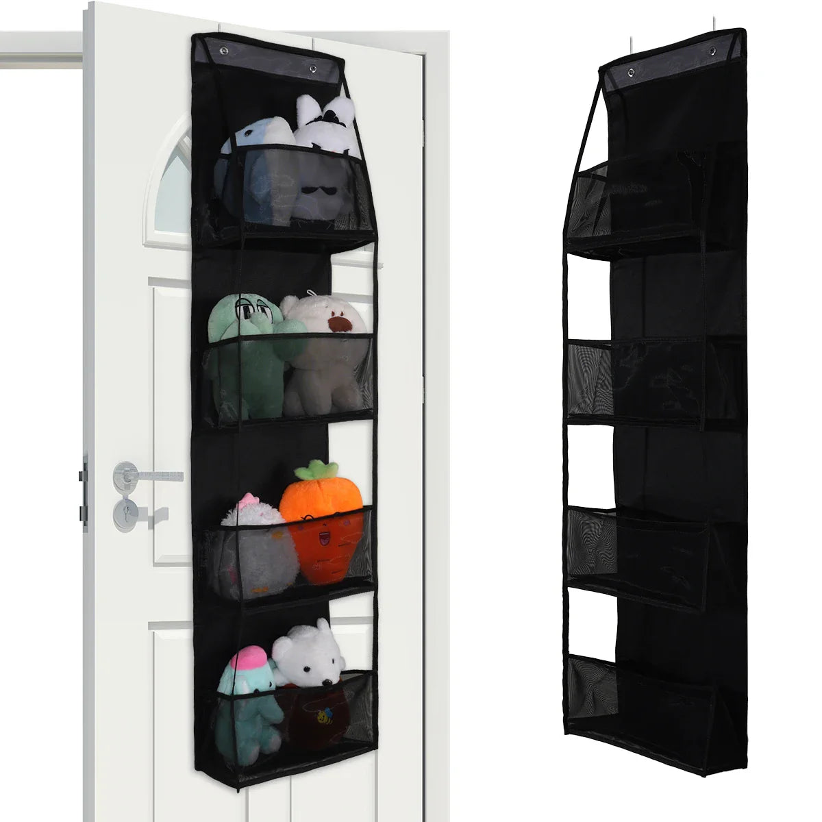 Türregal Hängeregal 4/6-Ebenen Ohne Bohren – Tür Organizer für Kosmetik Bad