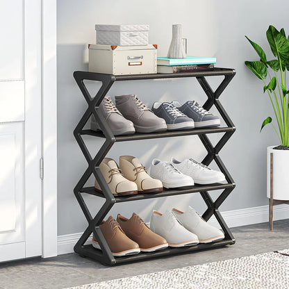 Klappbares Schuhregal 4-Ebenen X-Frame