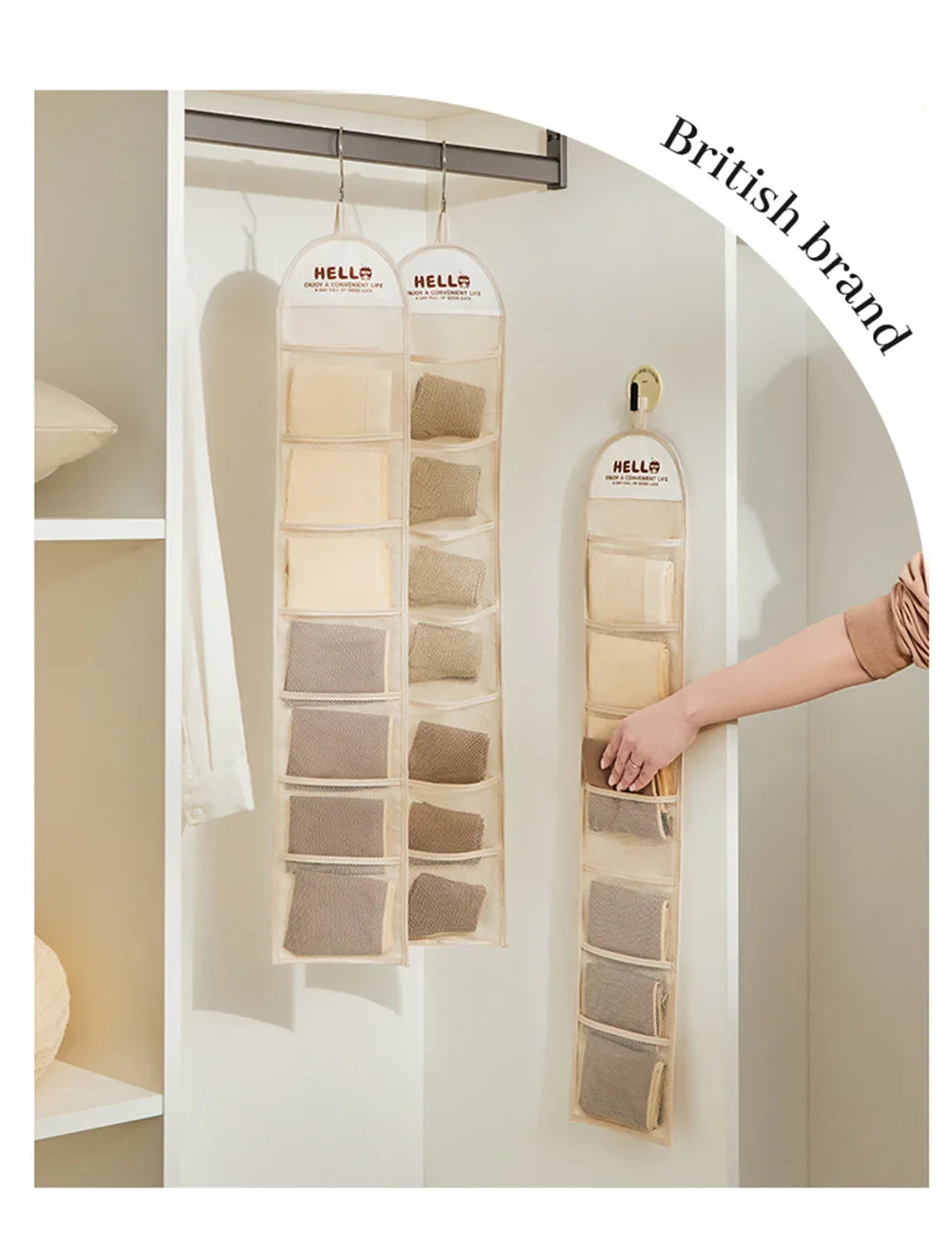 Hänge-Organizer für Unterwäsche und Socken im Schrank