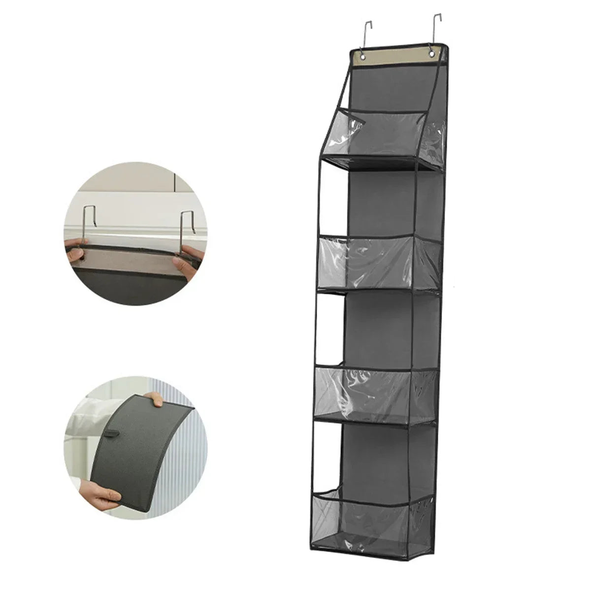 Stoff-Tür-Organizer 4/6-Fächer für Garderobe