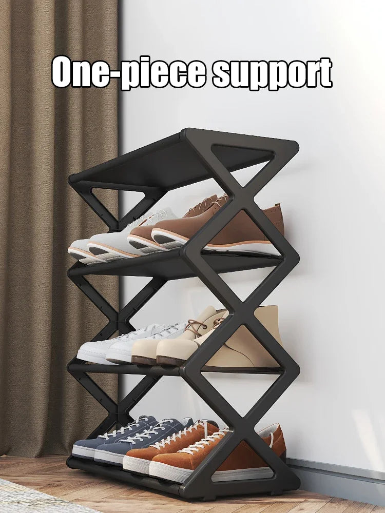 Klappbares Schuhregal 4-Ebenen X-Frame