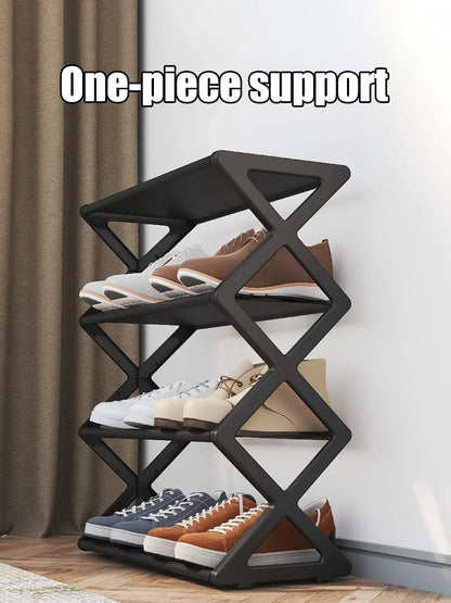 Klappbares Schuhregal 4-Ebenen X-Frame