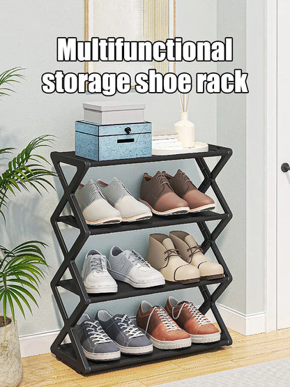 Klappbares Schuhregal 4-Ebenen X-Frame