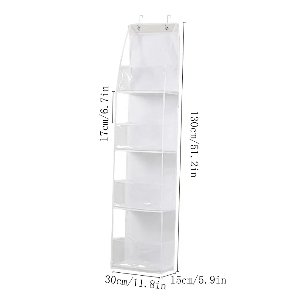 Türregal Hängeregal 4/6-Ebenen Ohne Bohren – Tür Organizer für Kosmetik Bad