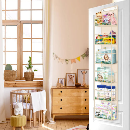 Türregal Hängeregal 4/6-Ebenen Ohne Bohren – Tür Organizer für Kosmetik Bad