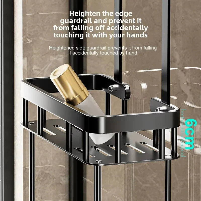 Wand-Badregal für Dusche 1/2-Ebenen Ohne Bohren