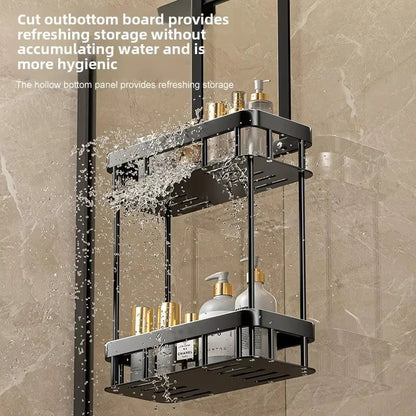 Wand-Badregal für Dusche 1/2-Ebenen Ohne Bohren