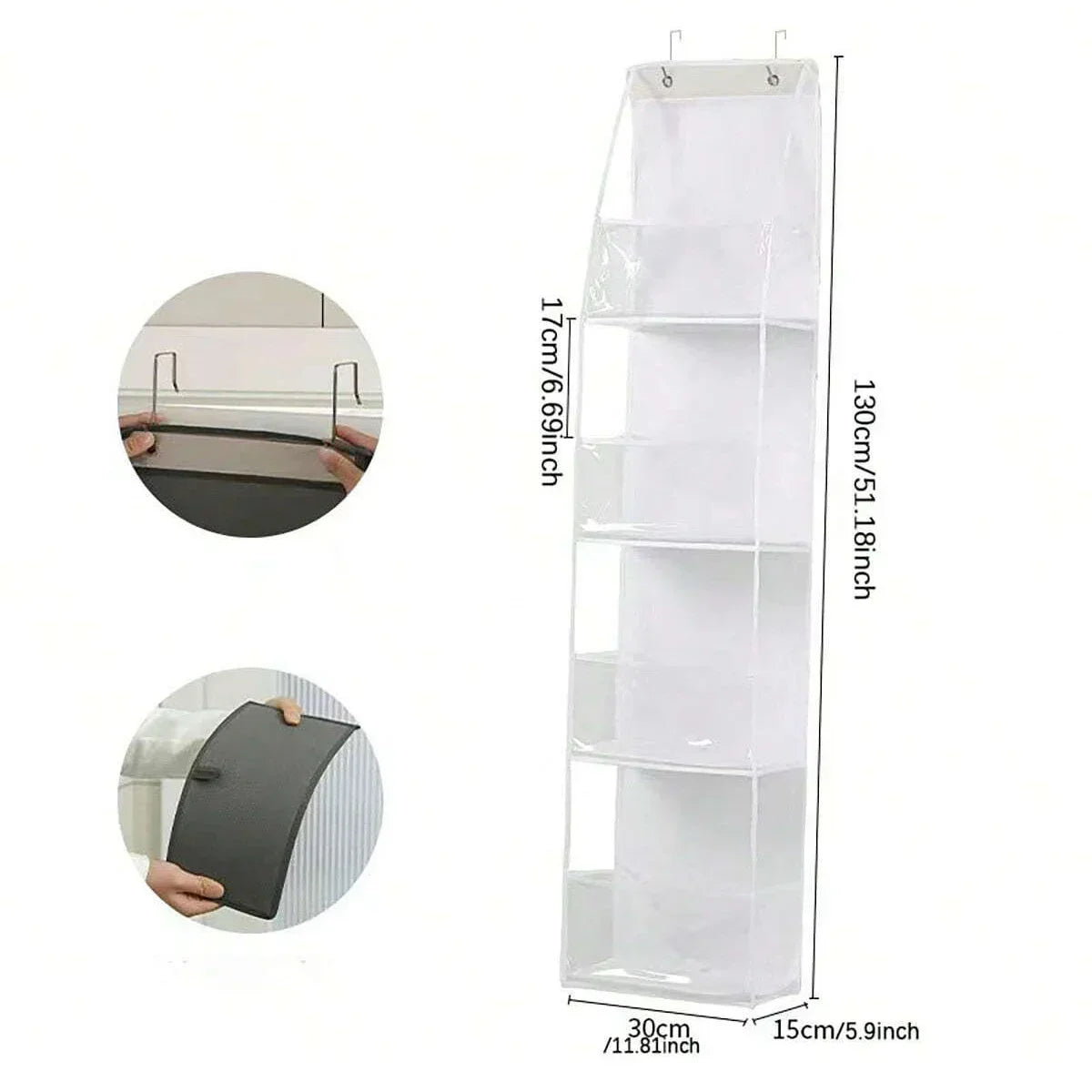 Stoff-Tür-Organizer 4/6-Fächer für Garderobe