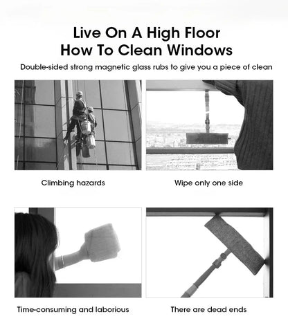 Magnetischer Fensterreiniger Doppelseitig für Scheiben 3-8 mm