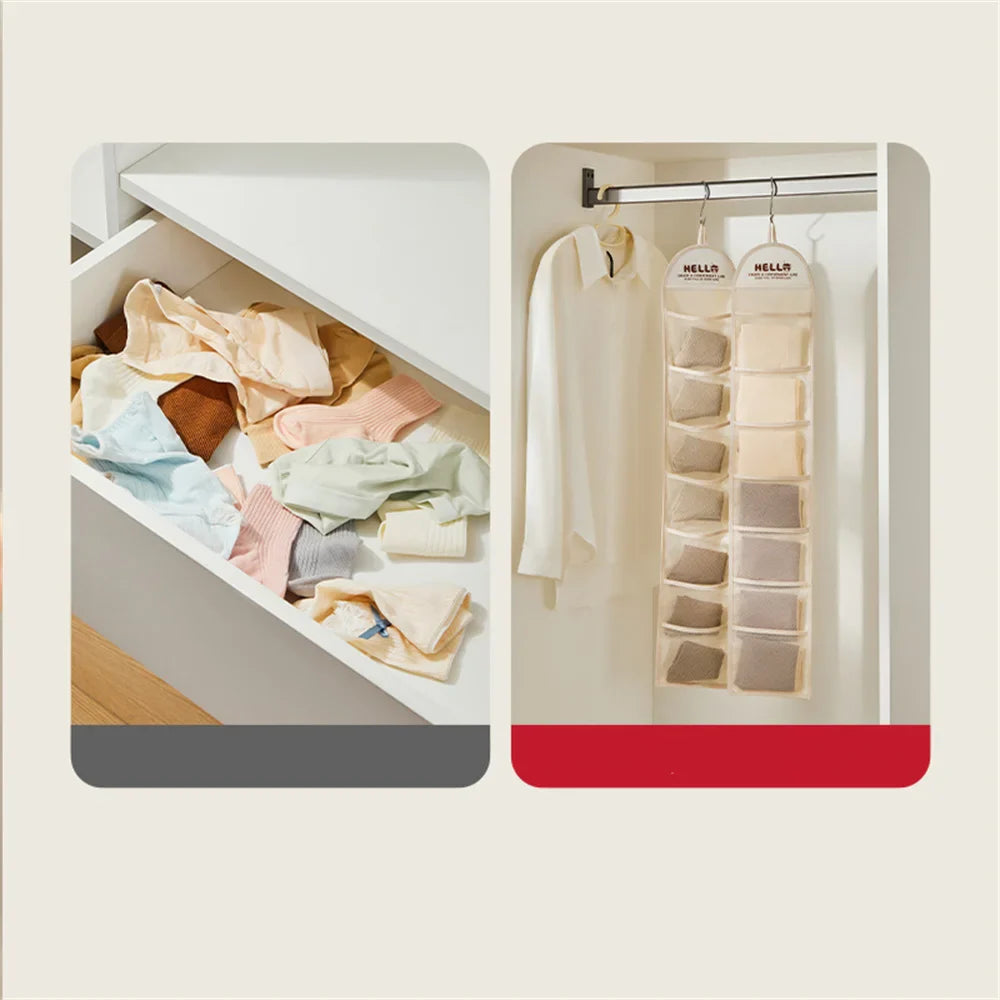 Hänge-Organizer für Unterwäsche und Socken im Schrank