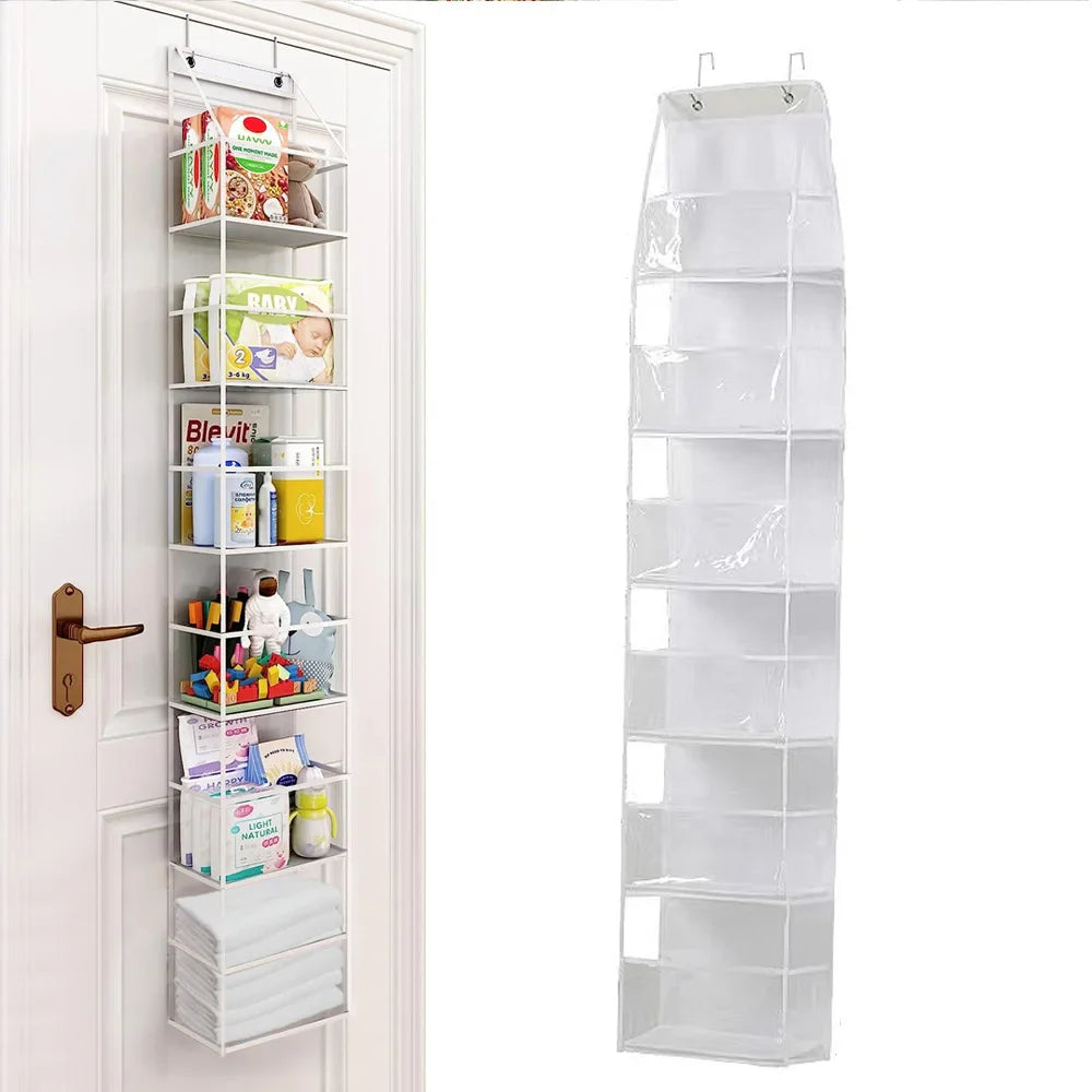 Türregal Hängeregal 4/6-Ebenen Ohne Bohren – Tür Organizer für Kosmetik Bad