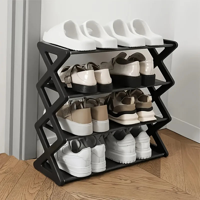 Klappbares Schuhregal 4-Ebenen X-Frame