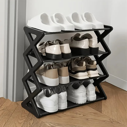 Klappbares Schuhregal 4-Ebenen X-Frame