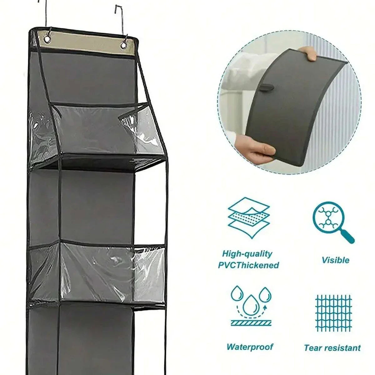 Stoff-Tür-Organizer 4/6-Fächer für Garderobe