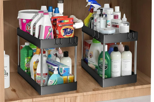 Schubladen-Organizer unter Spüle 2-Ebenen für Küche & Bad