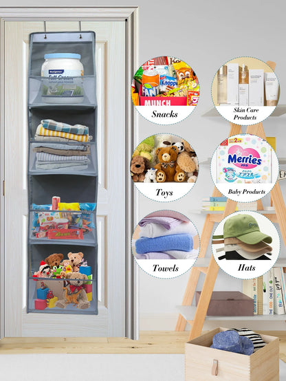 Türregal Hängeregal 4/6-Ebenen Ohne Bohren – Tür Organizer für Kosmetik Bad